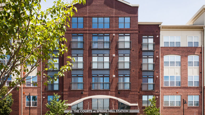 exterior of courts at spring mill station