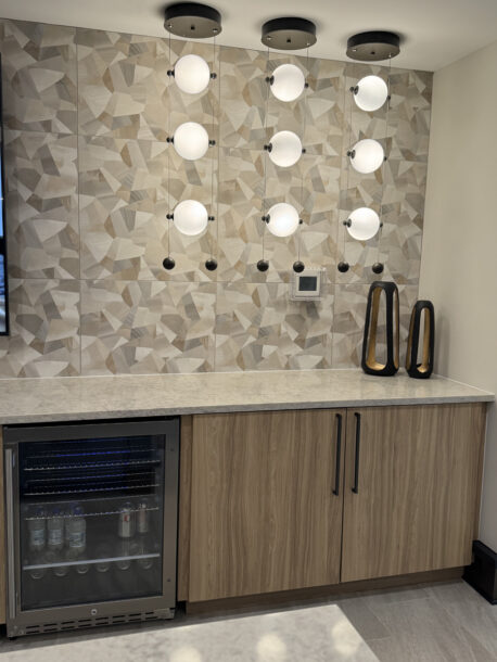 drink fridge and counter